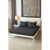 Valoroso Tekstil Lastikli Çarşaf Seti ( Yastık Kılıfı Dahil ) 4 Ebat - 90 X 190 - Siyah