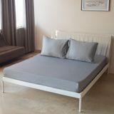 Valoroso Tekstil Lastikli Çarşaf Seti (Yastık Kılıfı Dahil) (Gri, 90 x 190)