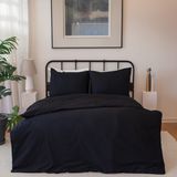 Valoroso Tekstil Nevresim Takımı Tek Kişilik Lastikli Çarşaflı - Siyah - 160 x 220 cm
