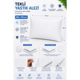 Valoroso Tekstil Yastık Alezi 50x70 cm Fermuarlı Kapitoneli Yastık Koruyucu Hava Geçirgen Tekli