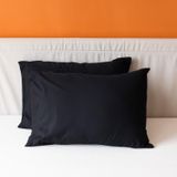 Valoroso Tekstil Yastık Kılıfı 2'li 50 x 70 Cm, Kapaklı - Siyah