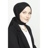 VALORSCARF Siyah Bloom Desen Kaşmir Şal