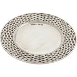 Valpeltro Kalay Ekmek ve Aperitif Tabağı 16 cm - Gümüş - Standart