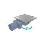 Valtemo Inox-S Trendy Yan Çıkışlı Yer Süzgeci 50 15X15