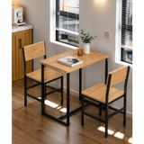 Valu Home 2'li Mutfak Masa Sandalye Seti 70X50 cm Balkon Masası Cafe Masa Takımı - Çam - 70 x 50 cm