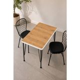 Valu Home 60X90 Çok Amaçlı Masa - Mutfak Masası Yemek Masası Çalışma Masası Balkon Masası Kafe Masası - Atlantik Çam - Beyaz