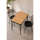 VALU HOME 60x90cm Metal Ayaklı Yemek Masası Çalışma Masası Balkon Mutfak Ofis Masası