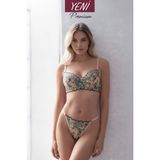 Valunor Floral Yeşil Kadın İç Giyim Takımı Fantezi Dantelli Bralet & Tanga Takım - 85B