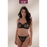 Valunor Glam Siyah Kadın İç Çamaşırı Takımı Fantezi Dantelli Bralet & Tanga Takım - 90B