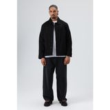 Vamos Boxy Fit Gabardin Ceket Siyah - L
