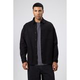 Vamos Oversize Gabardin Gömlek Ceket Siyah - XL