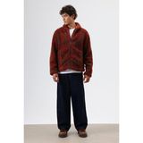 Vamos Oversize Peluş Mont Bordo - XL