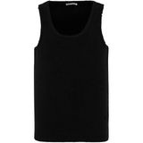 Vamos Yıkamalı Tank Top Kaşkorse Atlet Siyah