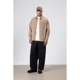 VAMOSCLO Oversize Gabardin Gömlek Ceket Vizon