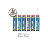Van Aks Meşe Yapı Akrilik Mastik Vizon / Kum Beji ( Trompet Gri ) Renk 500 ml x 6 Adet ( Boyanabilir Silikon )
