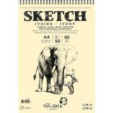 Van Dyck Sketch Ivory(Fildişi) Eskiz Çizim Defteri Üstten Spiralli 85 Gr. A4 50 Yp.