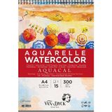 van dyck sulu boya resim defteri blok aquacal ınce dokulu cldpres a4 üstten spiralli 15 yaprak vd420313 - Yok