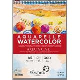 van dyck sulu boya resim defteri blok aquacal ınce dokulu cldpres a5 üstten spiralli 15 yaprak vd420312 - Yok
