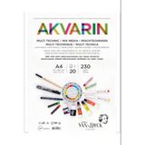 Van Dyck Sulu Boya Resim Defteri Blok Multipurpose A4 Üstten Spiralli 20 Yaprak VD420513