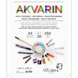 van dyck sulu boya resim defteri blok multipurpose a5 üstten spiralli 20 yaprak vd420512 - Yok