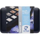Van Gogh 12 Renk Yarım Tablet Sulu Boya Seti Metalik Renkler 10 ml Karışık Çok Renkli