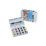 Van Gogh 12+3 Renk Tablet Sulu Boya Seti Plastik Kutulu