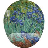 Van Gogh Irisler Tablosu Bilek Destekli Mouse Pad Ergonomik Kaymaz Taban Mousepad Fare Altlığı - Yeşil