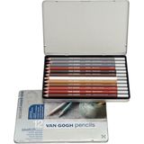 Van Gogh : Renkli Eskiz Kalem Seti : 12 Renk (Metal Kutu)