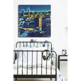 Van Gogh Şehir Manzarası Tek Parça Kare 65x65 Cm Kanvas - Canvas Tablo
