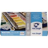Van Gogh : Yarım Tablet Sulu Boya Seti : 12 Renk (Metal Kutu) - Karışık Çok Renkli