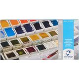 Van Gogh : Yarım Tablet Sulu Boya Seti : 48 Renk (Metal Kutu) - Karışık Çok Renkli