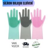 Van Vleck 1 Çift Silikon Yıkama Eldiveni – Kedi Köpek Banyo Fırçası, Isıya Dayanıklı, Tüy Temizleyici - Çok Renkli