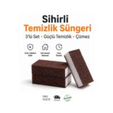 VAN VLECK 3’lü Sihirli Bulaşık Süngeri – Çizmez Güçlü Temizlik Süngeri, Mutfak ve Banyo Temizlik Seti