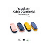 VAN VLECK 4'lü Yapışkanlı Kablo Düzenleyici – Masaüstü Kablo Tutucu, Kablo Organizer Klips Seti