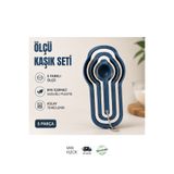 VAN VLECK 5'li Ölçü Kaşığı Seti – Farklı Boy Ölçü Kaşıkları, Mutfak ve Pastacılık Ölçüm Seti