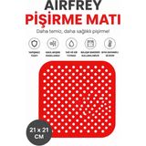 Van Vleck Airfryer Pişirme Matı – Silikon Yapışmaz Yeniden Kullanılabilir Air Fryer Koruyucu Mat - Renkli