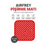 VAN VLECK Airfryer Pişirme Matı – Silikon Yapışmaz Yeniden Kullanılabilir Air Fryer Koruyucu Mat