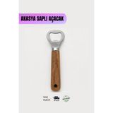 VAN VLECK Akasya Saplı Şişe Açacağı – Dayanıklı Metal Kapak Açıcı, Ergonomik İçecek Açıcı