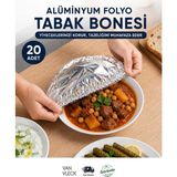 Van Vleck Alüminyum Folyo Gıda Bonesi – Streç Geçmeli Tencere, Tabak ve Kase Koruyucu Kapak Seti - Metalik