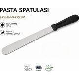 Van Vleck Düz Pasta Spatulası – Paslanmaz Çelik Pasta Sıvama, Krema Yayma ve Servis Spatulası - 1 Adet