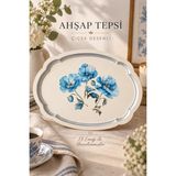 Van Vleck El Yapımı Ahşap Tepsi 35X50 cm – Dekoratif Servis, Kahvaltı ve Sunum Tepsisi