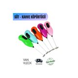 VAN VLECK Mini Süt Köpürtücü El Mikseri – Pilli Kahve Çırpıcı, Yumurta Karıştırıcı, Telli Blender