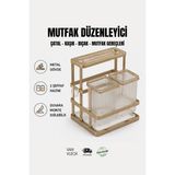 Van Vleck Mutfak Düzenleyici Kaşık Çatal Bıçak Standı – Tezgah Üstü Kaşıklık, Çatal ve Bıçak Organizeri - Gold