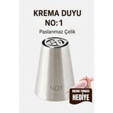 VAN VLECK Paslanmaz Çelik Rus Duyu No: 1 – Krema Sıkma Ucu, Pasta, Cupcake ve Çiçek Süsleme Duyusu