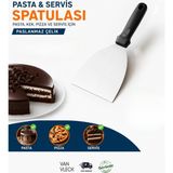 Van Vleck Pasta ve Servis Spatulası – Paslanmaz Çelik Kek, Pasta, Börek ve Pizza Servis Aparatı - 1 Adet