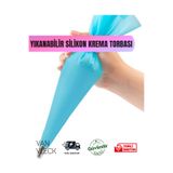 VAN VLECK Silikon Krema Torbası – Yıkanabilir, Tekrar Kullanılabilir Pasta Süsleme Torbası, Dayanıklı Malzeme