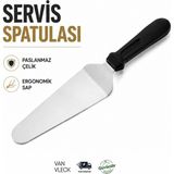 Van Vleck Üçgen Pasta ve Servis Spatulası – Paslanmaz Çelik Kek, Börek ve Pizza Servis Aparatı - 1 Adet