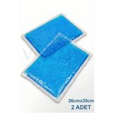 Vanaca Grup 2 Adet Sıcak Soğuk Kompres Jel Buz Paketi - Tekrar Kullanılabilir Soğutucu Isıtıcı Jel 26x35 Cm