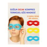 Vanaca Grup 3'lü Renk Sıcak‑soğuk Termojel Buzlu Soğutucu Ve Isıtıcı Göz Maskesi, Göz Altı, Ödem Giderici.