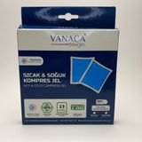 Vanaca Grup Soğuk Kompres Jel, Sıcak Kompres Jel, Isıtıcı ve Soğutucu Kompres Jel, Termojel, Buz Paketi (13cmx13cm)